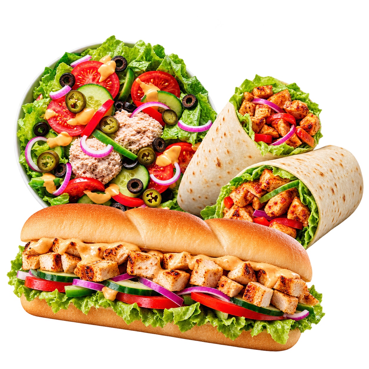 Subverse sandwich, sallad och wraps